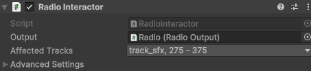 RadioInteractor example