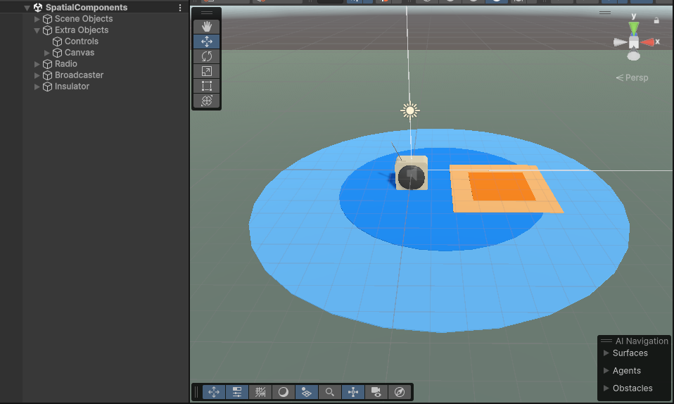 Spatial Components Sample scene view